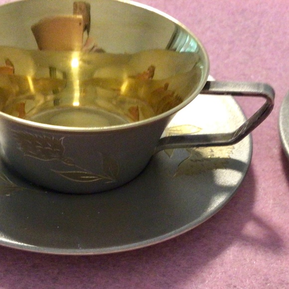 Two sets Vintage Solid Silver Demitasse Cups and Saucers Russian Mid Century - Picture 11 of 12